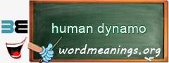 WordMeaning blackboard for human dynamo